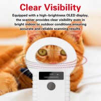 Nuevo Escáner de Microchip RFID para Animales W90D ABS 134.2kHz, Lector Portátil ISO11784/5 FDX-B para Identificación de Perros, Gatos, Peces y Mascotas