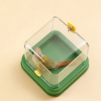 Baignoire pour perroquet de haute qualité en plastique, facile à retirer et à laver, spacieuse, étanche, multifonctionnelle, boîte de bain pour cage à oiseaux
