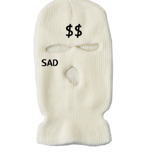 Pasamontañas de esquí bordado triste y dólar estadounidense adulto al por mayor, máscaras de esquí de 3 agujeros de punto acrílico para hombre con logotipo bordado - Product Image 5