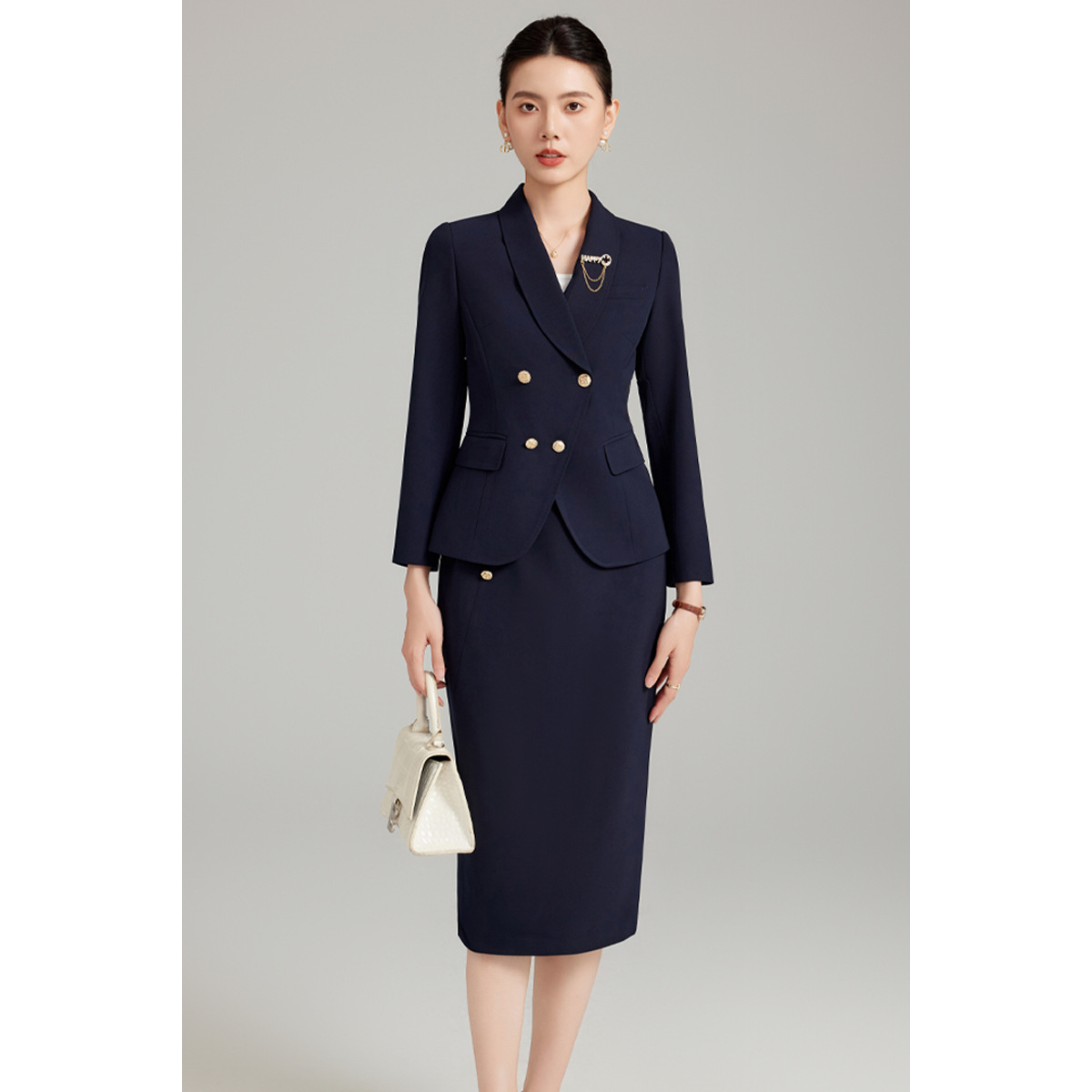 Navy blue suit