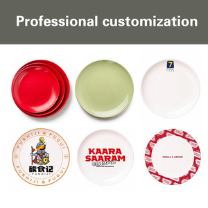 Assiettes de Restaurant en Mélamine <span class=keywords><strong>Blanche</strong></span> Personnalisées de Haute Qualité, Plats de Service Plats en Plastique pour Hôtels, Traiteurs, Set d'Impression d'Assiettes Personnalisées - Product Image 5