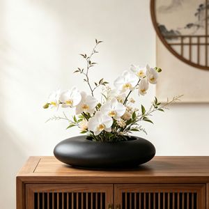 <span class=keywords><strong>Vase</strong></span> en céramique et résine émaillée pour arrangement Ikebana moderne, forme goutte d'eau, petite taille, fabriqué en Chine - Product Image 1