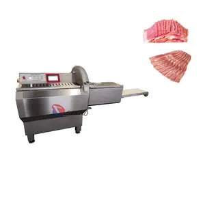 Large Frozen Buffalo Meat Portion Cutter Bacon Horizontal Meat Slicer Cutting Machine