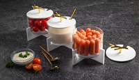 Ensemble de bols à tremper en acrylique MetaLucite personnalisés en lucite transparente