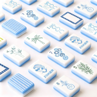Ensemble de Mahjong Américain Classique Personnalisé OEM ODM, Tuiles en Acrylique Lisses de Qualité Supérieure, Étui de Rangement Portable, Kit de Jeu Complet