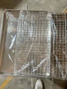 Teglie da <span class=keywords><strong>forno</strong></span> - Set <span class=keywords><strong>teglia</strong></span> semirigida <span class=keywords><strong>con</strong></span> <span class=keywords><strong>griglia</strong></span> in acciaio inox - Teglie <span class=keywords><strong>per</strong></span> biscotti facili da pulire, articoli da <span class=keywords><strong>forno</strong></span> - Product Image 2