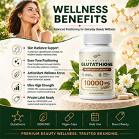 Capsules de blanchiment de la peau en marque privée OEM/ODM, complément de blanchiment de la peau, capsules de L-glutathion 10000 mg pour adultes