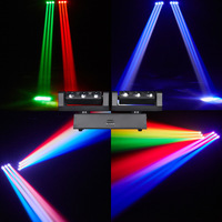 Lumière de scène à faisceau à six têtes à deux bras, KTV, 6 pièces, 20W, tête mobile, diffusion en direct, couleur pleine, rotation, éclairage de scène coloré