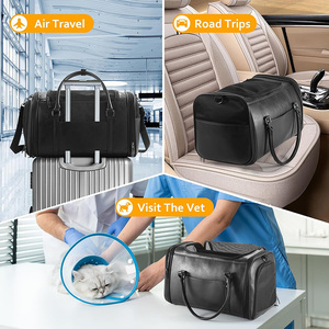 Bolso de Viaje para Perros, Tipo Sling, de Piel Sintética PU, Transpirable, con Cierre de Cremallera, para Uso Diario, Diseño Moderno para Damas - Product Image 6