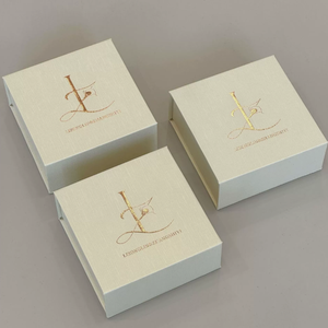 Custom Luxury Jewelry Box with Flip-Top Design Magnetic Closure for Necklace <b>Ring</b> Bulk Order Available with Foil-Stamped Logo - Product Image 1