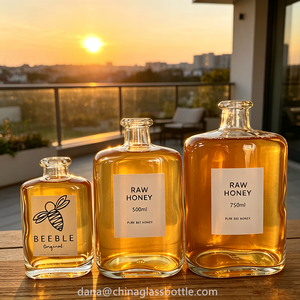 Botellas de Vidrio al por Mayor de 200ml, 500ml y 750ml para Envasar <span class=keywords><strong>Miel</strong></span>, Whisky, <span class=keywords><strong>Ron</strong></span> Oscuro, Brandy, <span class=keywords><strong>Licor</strong></span> de Arce, Vodka, Ginebra, Tequila y Aromas - Product Image 3
