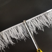 Vente en gros de rubans de plumes d'autruche de 10 à 13 cm, tissu en dentelle de plumes multicolores pour vêtements, artisanat DIY et décorations de mariage