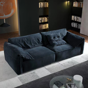 أريكة بتصميم أذن فيل إيطالية Mouton أريكة جلد وردية لغرفة المعيشة - Product Image 3