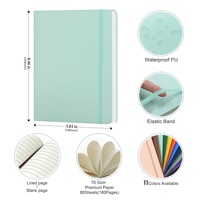 Cuadernos de Tapa Dura con Logotipo Personalizado al por Mayor, A5, Impermeables, de Cuero PU, Precio Económico, Impresión de Diarios, en Stock, para Estudiantes