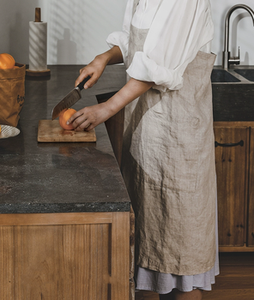 Tablier en lin 100% avec 2 poches à dos croisé pour cuisine café Bar <span class=keywords><strong>Studio</strong></span> - Product Image 2