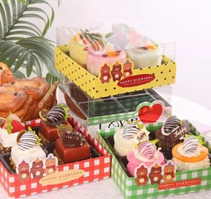 <span class=keywords><strong>Petit</strong></span> <span class=keywords><strong>chaperon</strong></span> rouge quatre boîte de bonheur gâteau Dessert et pique-nique boîte d'emballage pour quatre palais Camping utilisation alimentaire - Product Image 1