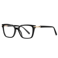 MS 97836 Lunettes élégantes pour femmes TR anti-lumière bleue, monture géométrique, branches minimalistes, monture translucide dégradée polie