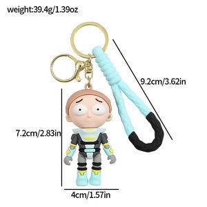 Portachiavi Anime Rick e <span class=keywords><strong>Morty</strong></span> di Marca, Nuovo Design in Silicone, Stile Carino, Non Tossico, Ciondolo per Zaino Scolastico, Regalo Confezionato Singolarmente - Product Image 5