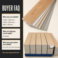 SYD SPC LVT Vinyl-Bodenbelag Wasserdicht Klick-Installation 5 Jahre Garantie für Küche & Schule Innenbereich