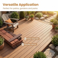 Planches de terrasse modernes en composite bois-plastique (WPC) antidérapantes à grain droit pour l'extérieur, pour terrasses, allées et jardins