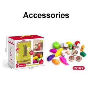Set Giocattolo Frigorifero per Bambini 22 Pezzi, Cucina Simulata con Frigo a Doppia Porta, Accessori Alimentari e Scomparto Portaoggetti - Product Image 6