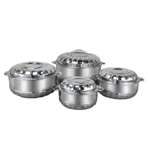 4 Stks/set Nieuwe Ontwerp Afrikaanse Rvs Geïsoleerde Braadpan Geïsoleerde Hot Pot Braadpan Voedsel Warmer