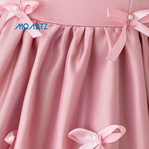 Mqatz Chất Lượng Cao Satin Trẻ Em Của Công Chúa Dresses 4 Năm Hoa Cô Gái Mùa Hè Thiết Kế Áo Dài L6015 - Product Image 6
