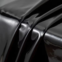 En stock Tissu en similicuir PU extensible 4 directions à motif miroir élastique pour costumes, robes, jupes