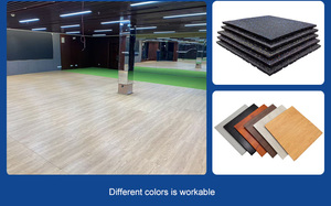 Rollo de Suelo de Goma para Deportes en Interiores, Tapete de Gimnasio Antideslizante y Absorbente de Impactos con Diseño de Puntos, Tapete de Entrenamiento para Centro de Fitness - Product Image 3