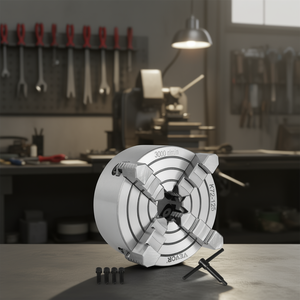 Mandrin de tour à 4 mors DB 125 mm 3000 tr/min pour machine à tournage de métaux, serrage manuel en acier - Product Image 2