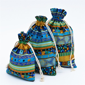 Oferta Especial: Bolsa de Almacenamiento de Estilo Étnico Wenwan para Joyería, Bolsita de Arpillera para Cuentas Budistas y Monedas, Pequeño Saquito de Algodón para Calcetines al por Mayor - Product Image 5