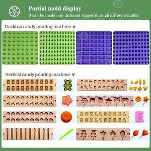 Piccola caramella dura forma Candi <span class=keywords><strong>Lolipop</strong></span> cibo piano tavolo semi-automatico 2 Mini lecca-lecca gommosi fare macchina manuale a mano casa - Product Image 3