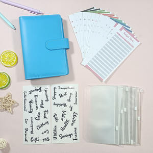 Wholesale <strong>2023</strong> New Product Pu Leather A6 Budget Binder Set Budget Binder <strong>Planner</strong> Macaron A6 Budget Binder with Cash Envelopes - Product Image 6