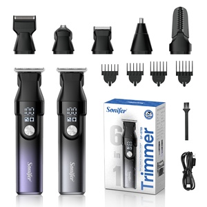 Sonifer SF-9799 <span class=keywords><strong>Tondeuse</strong></span> à <span class=keywords><strong>cheveux</strong></span> magnétique portable 6 en 1 sans fil, <span class=keywords><strong>tondeuse</strong></span> à barbe électrique, kit de toilettage pour hommes - Product Image 1