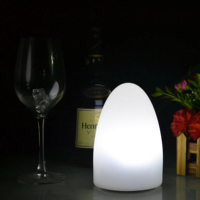 Veilleuse LED en forme d'œuf d'oie à économie d'énergie avec télécommande, lumière chaude en plastique pour chambre/fête, décoration d'ambiance créative