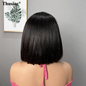 Parrucca Lace Front da 10 Pollici Marrone <span class=keywords><strong>Chiaro</strong></span>, Bob Liscio Naturale per Donne, <span class=keywords><strong>Capelli</strong></span> Umani Vergini, Trasparente 13*4, Grado 12A - Product Image 1