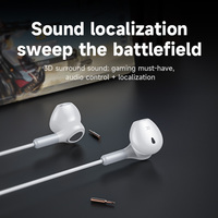 Écouteurs filaires semi intra-auriculaires personnalisés Type-C à réduction de bruit, Plug & Play, pour le sport, le gaming et les appels, vente en gros en vrac, direct usine