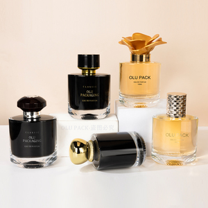 Bottiglia <span class=keywords><strong>di</strong></span> profumo <span class=keywords><strong>di</strong></span> vetro rotondo <span class=keywords><strong>di</strong></span> lusso da 100ml confezione vuota Eau De Parfum per marchi <span class=keywords><strong>di</strong></span> fragranze indipendenti e compagnia cosmetica - Product Image 5