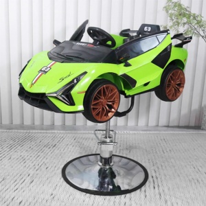 Silla de Barbero Eléctrica con Diseño de Coche de Dibujos Animados, Altura Ajustable, Material de PVC para Niños, Nuevo Modelo para Peluquerías - Product Image 3