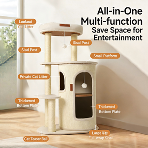 2026 Novità: Struttura per Arrampicata per Gatti per Casa e Piccoli Appartamenti, Design Salvaspazio, Struttura a Più Livelli con Fusto in <span class=keywords><strong>Sisal</strong></span> - Product Image 2