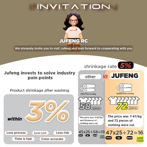 Jufeng Oeko Chứng Nhận 235 GSM Hữu Cơ Vải Cotton 100% Nhuộm Dệt Kim Chải Kỹ Duy Nhất Đôi Sợi Đồng Bằng Dệt Jersey Cô Gái Áo Sơ Mi - Product Image 4