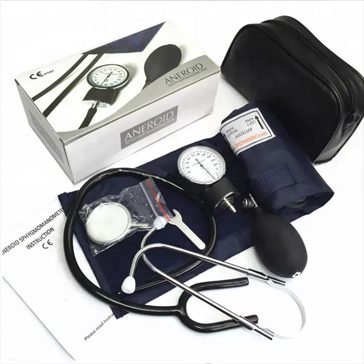 Oem manual aneroid padrão médico, com estetoscópio único ou duplo