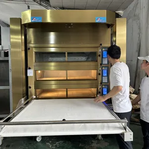 Horno de cubierta de tubo comercial sin hormigón con cuatro cubiertas Equipo de panadería y pastelería industrial OEM