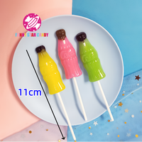 Sucettes de soda à saveur de fruits à bas prix en gros bonbons en forme de bouteille de cola sucette de bonbons durs pour les enfants