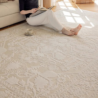 3D Geprägter Jacquard-Muster Teppich Waschbar Rutschfester TPR-Rücken Französischer Vintage-Teppich für Heimdekoration Flur