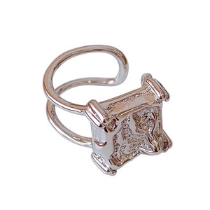 S925 Sterling Silver Lava Texture <b>Open</b> <b>Ring</b> Unisex Everyday Wear - Product Image 5