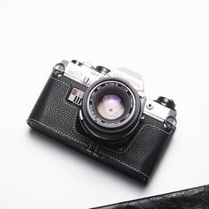 Demi-étui pour appareil photo Housse de sac pour appareil photo en cuir véritable fait à la main pour Olympus <span class=keywords><strong>OM10</strong></span> OM20 OM30 Housse personnalisée - Product Image 5
