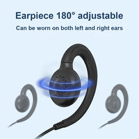 Casque pour talkie-walkie Baofeng BF-106 avec micro K-Plug, écouteur filaire pour radio bidirectionnelle, écouteur à crochet d'oreille pour talkie-walkie BF888S UV5R