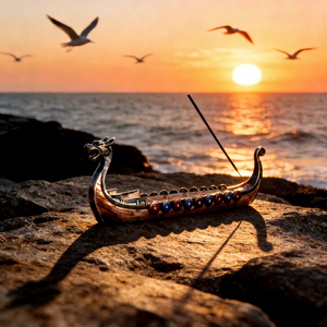 Decoración Creativa de <span class=keywords><strong>Barco</strong></span> Dragón WJB10, Tabla de Incienso, Adorno Retro de Resina, <span class=keywords><strong>Barco</strong></span> Dragón <span class=keywords><strong>Vikingo</strong></span> Medieval para Decoración del Hogar - Product Image 5