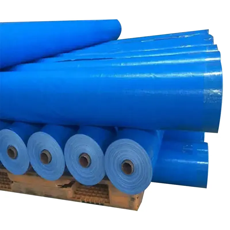 China manufacturer virgin material competitive price waterproof Blue color PE tarpaulin roll